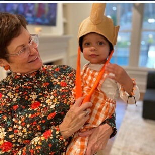 Michelle Rubio with her grandchild.